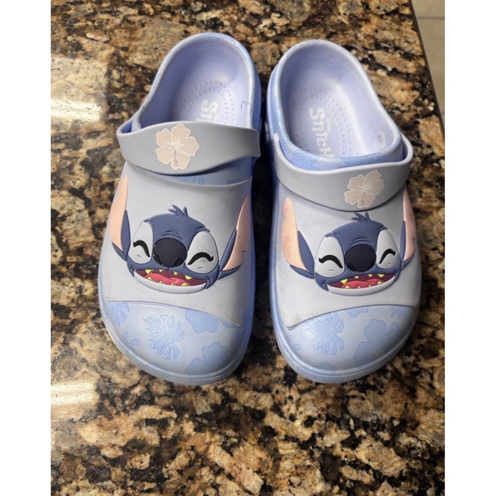 Ground Up Stitch Unisex Kids Light Blue Clog Flat Heel Shoes Size 2